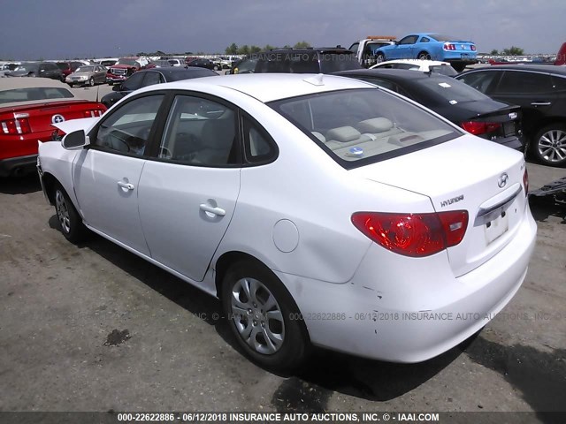 KMHDU4AD1AU998325 - 2010 HYUNDAI ELANTRA BLUE/GLS/SE WHITE photo 3