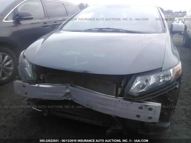 2HGFB2F62CH553648 - 2012 HONDA CIVIC HF GRAY photo 6