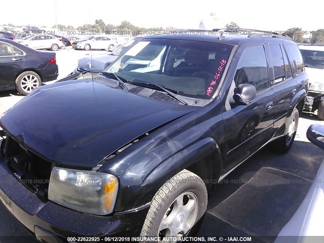 1GNDT13S782131686 - 2008 CHEVROLET TRAILBLAZER LS/LT BLACK photo 2