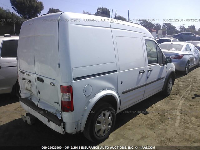 NM0LS7BN4DT165284 - 2013 FORD TRANSIT CONNECT XLT WHITE photo 4