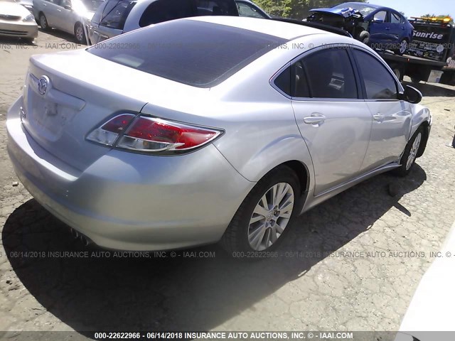 1YVHZ8CH8A5M08351 - 2010 MAZDA 6 I SILVER photo 4