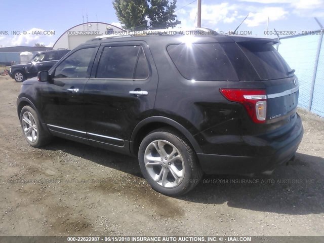 1FM5K8F85EGA14000 - 2014 FORD EXPLORER LIMITED 黑色 照片 3