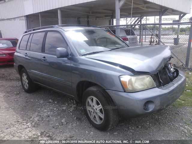 JTEGP21A040033336 - 2004 TOYOTA HIGHLANDER LIMITED BLUE photo 1