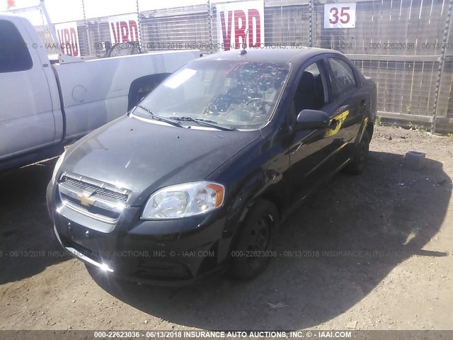 KL1TD5DE9AB099306 - 2010 CHEVROLET AVEO LS/LT BLACK photo 2