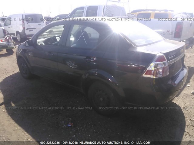 KL1TD5DE9AB099306 - 2010 CHEVROLET AVEO LS/LT BLACK photo 3