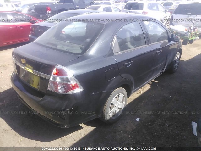 KL1TD5DE9AB099306 - 2010 CHEVROLET AVEO LS/LT 黑色 照片 4
