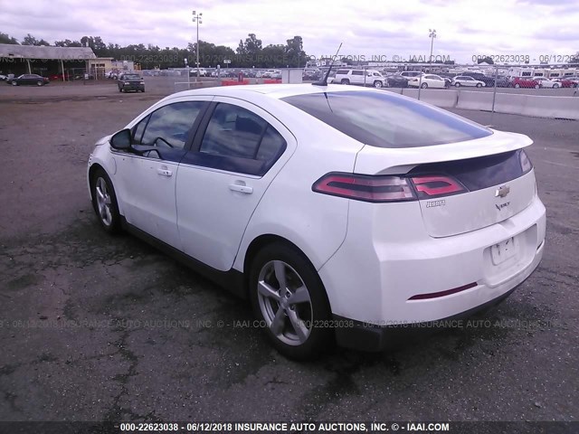 1G1RB6E45DU115443 - 2013 CHEVROLET VOLT WHITE photo 3