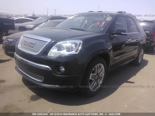 1GKKVTED6CJ233701 - 2012 GMC ACADIA DENALI BLACK photo 2