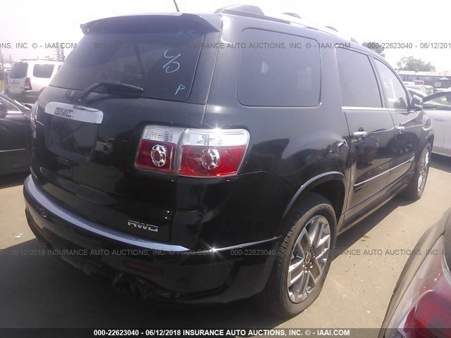 1GKKVTED6CJ233701 - 2012 GMC ACADIA DENALI BLACK photo 4