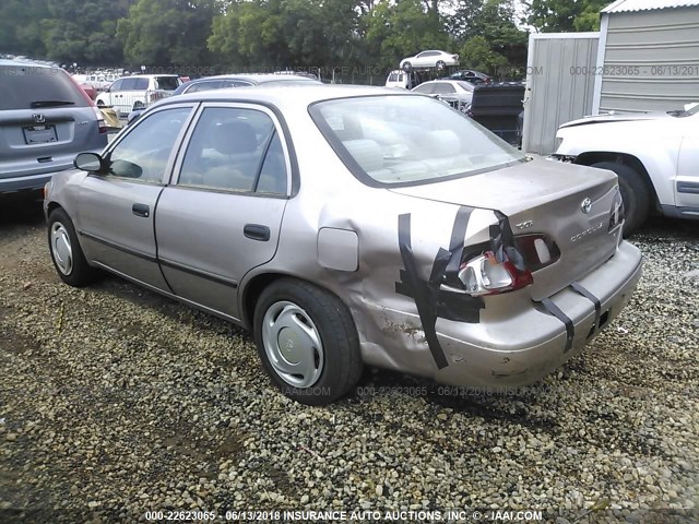 1NXBR12E2YZ310583 - 2000 TOYOTA COROLLA VE/CE/LE Champagne photo 3