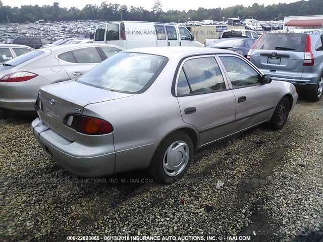 1NXBR12E2YZ310583 - 2000 TOYOTA COROLLA VE/CE/LE Champagne photo 4