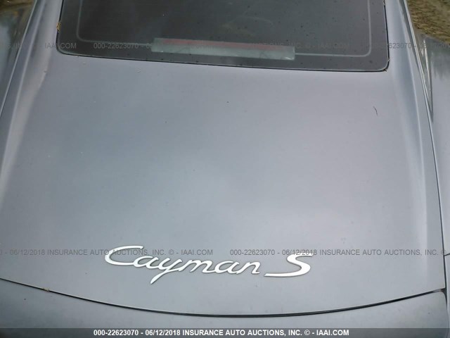 WP0AB29866U781322 - 2006 PORSCHE CAYMAN S GRAY photo 10