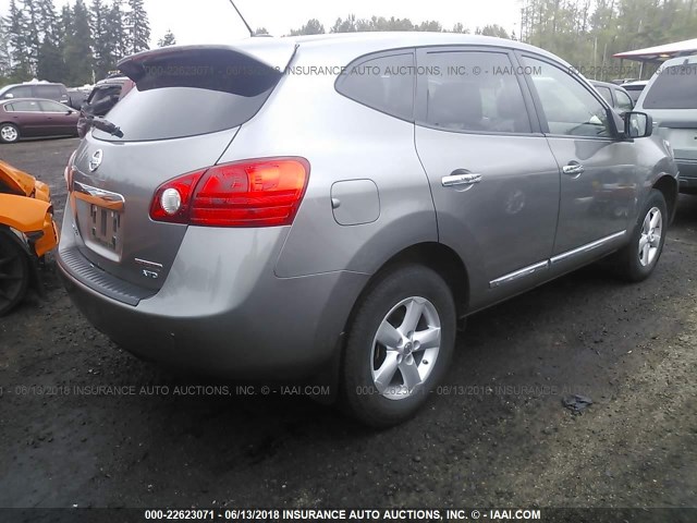 JN8AS5MV1CW399640 - 2012 NISSAN ROGUE S/SV SILVER photo 4