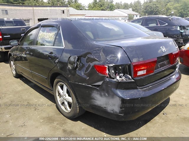 1HGCM56785A014749 - 2005 HONDA ACCORD EX BLACK photo 3