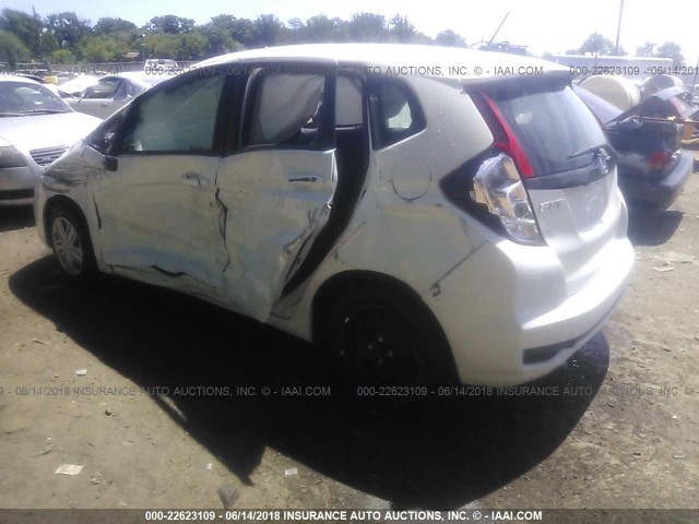 3HGGK5H49JM736173 - 2018 HONDA FIT LX WHITE photo 3