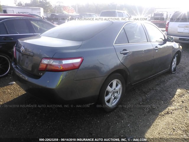 4T1BE46K87U728514 - 2007 TOYOTA CAMRY NEW GENERAT CE/LE/XLE/SE GRAY photo 4