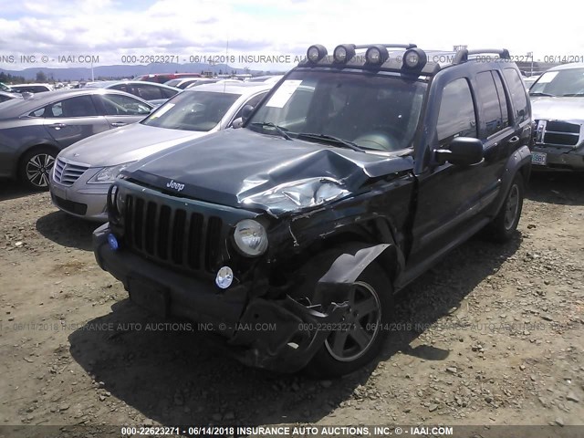 1J4GK38K65W542671 - 2005 JEEP LIBERTY RENEGADE BLUE photo 2