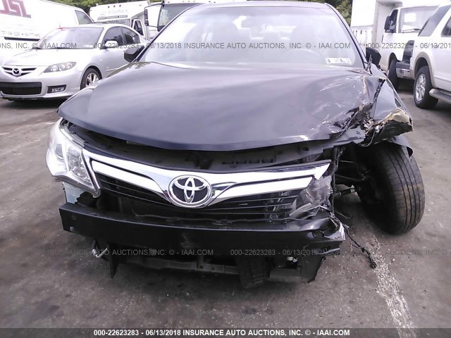 4T4BF1FK6CR242294 - 2012 TOYOTA CAMRY SE/LE/XLE BLACK photo 6