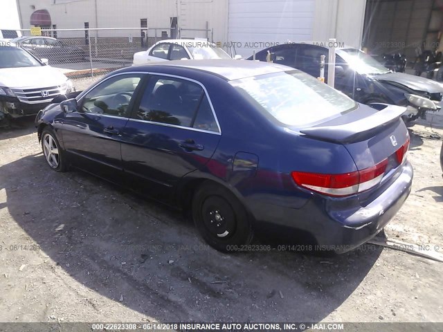 1HGCM66523A018393 - 2003 HONDA ACCORD EX BLUE photo 3