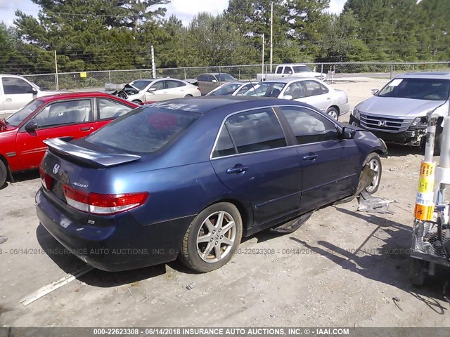 1HGCM66523A018393 - 2003 HONDA ACCORD EX BLUE photo 4