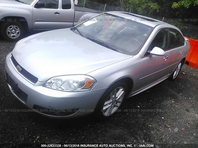 2G1WC5E39D1233718 - 2013 CHEVROLET IMPALA LTZ SILVER photo 2