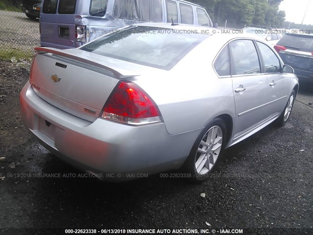 2G1WC5E39D1233718 - 2013 CHEVROLET IMPALA LTZ SILVER photo 4