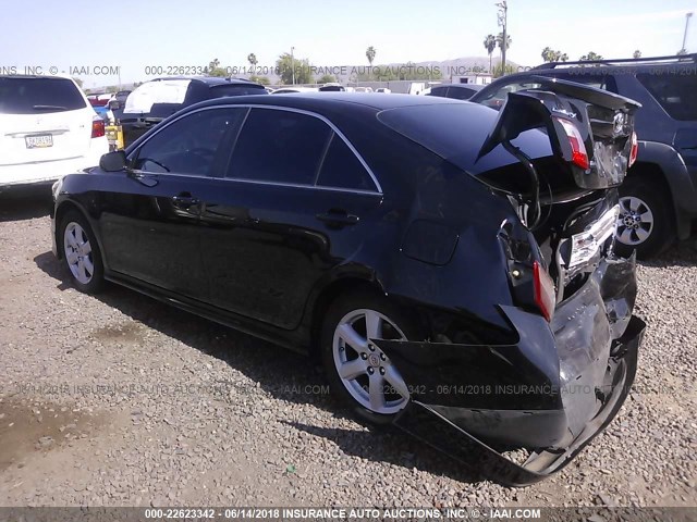 4T1BE46K38U787861 - 2008 TOYOTA CAMRY CE/LE/XLE/SE BLACK photo 3