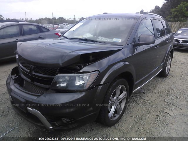 3C4PDCGB1HT517091 - 2017 DODGE JOURNEY CROSSROAD GRAY photo 2