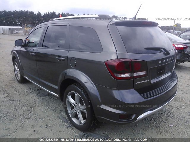 3C4PDCGB1HT517091 - 2017 DODGE JOURNEY CROSSROAD GRAY photo 3