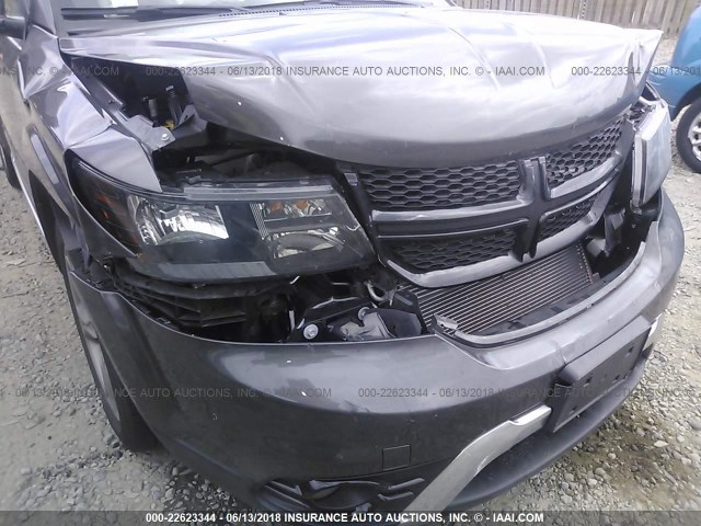 3C4PDCGB1HT517091 - 2017 DODGE JOURNEY CROSSROAD GRAY photo 6