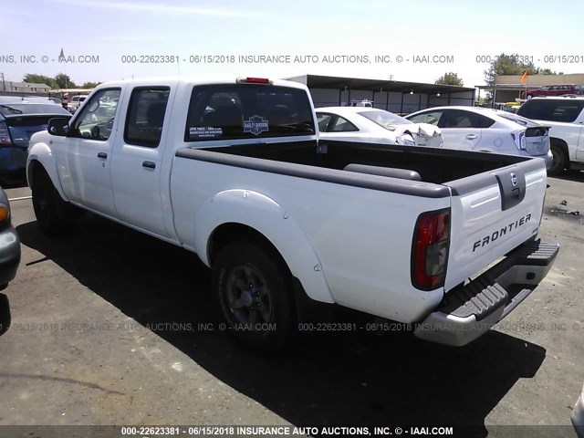 1N6ED29X74C444290 - 2004 NISSAN FRONTIER CREW CAB XE V6 WHITE photo 3