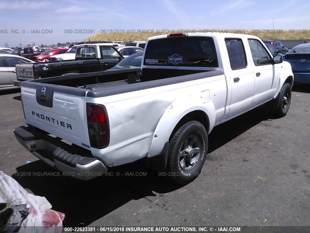 1N6ED29X74C444290 - 2004 NISSAN FRONTIER CREW CAB XE V6 WHITE photo 4