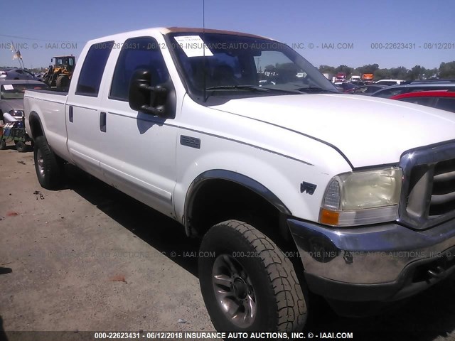 1FTSW31S32EA89383 - 2002 FORD F350 SRW SUPER DUTY WHITE photo 1