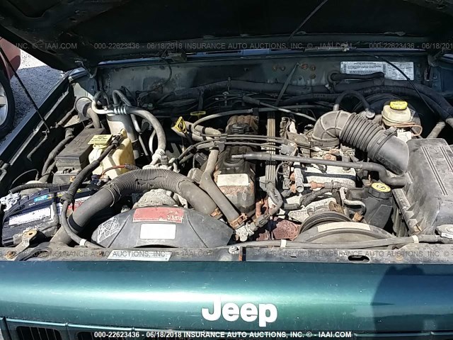 1J4FF48S11L579886 - 2001 JEEP CHEROKEE SPORT GREEN photo 10