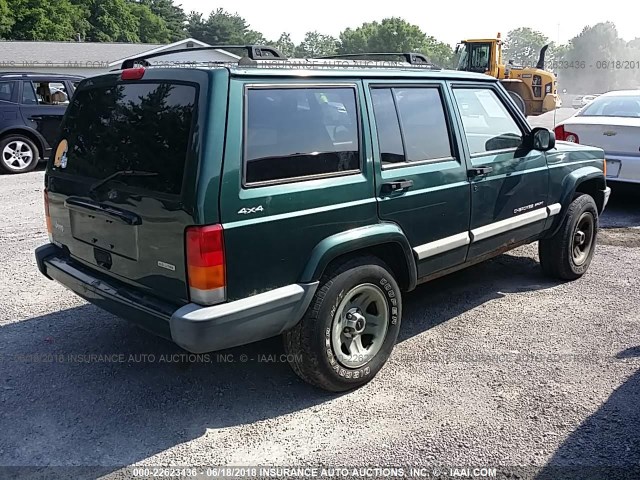 1J4FF48S11L579886 - 2001 JEEP CHEROKEE SPORT GREEN photo 4