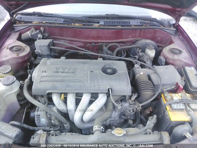 2T1BR12E1YC367312 - 2000 TOYOTA COROLLA VE/CE/LE 勃艮第红 照片 10