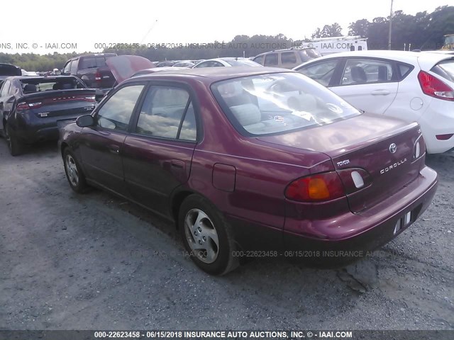 2T1BR12E1YC367312 - 2000 TOYOTA COROLLA VE/CE/LE 勃艮第红 照片 3
