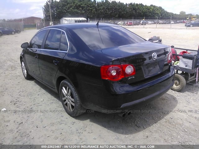 3VWEF71KX7M153499 - 2007 VOLKSWAGEN JETTA WOLFSBURG 黑色 照片 3