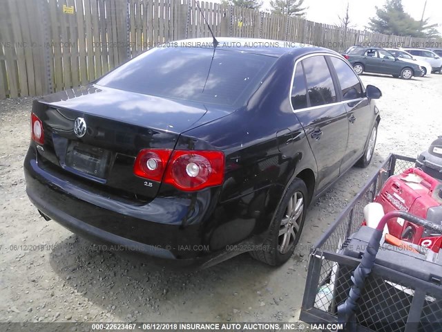 3VWEF71KX7M153499 - 2007 VOLKSWAGEN JETTA WOLFSBURG 黑色 照片 4