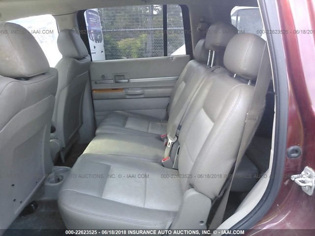 1A8HW58NX8F110831 - 2008 CHRYSLER ASPEN LIMITED BURGUNDY photo 8