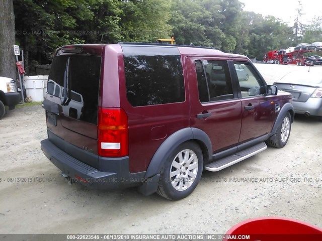 SALAA25475A307975 - 2005 LAND ROVER LR3 BURGUNDY photo 4