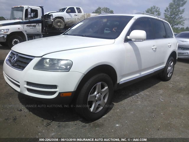 WVGZE77L27D011260 - 2007 VOLKSWAGEN TOUAREG V6 WHITE photo 2