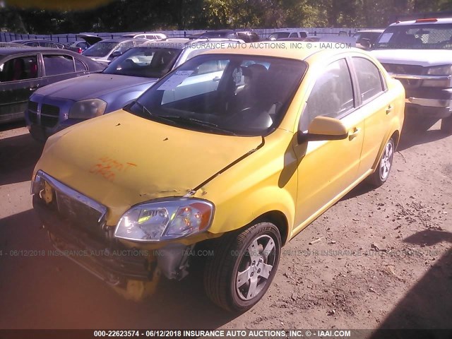 KL1TD5DEXAB115240 - 2010 CHEVROLET AVEO LS/LT 黄色 照片 2