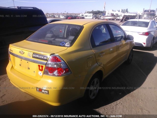 KL1TD5DEXAB115240 - 2010 CHEVROLET AVEO LS/LT 黄色 照片 4