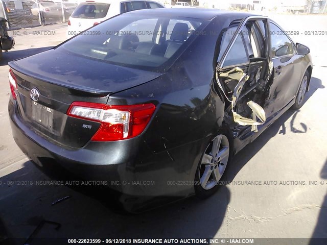 4T1BF1FK0CU053036 - 2012 TOYOTA CAMRY SE/LE/XLE BLACK photo 4