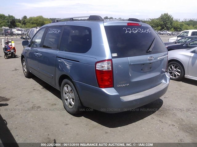 KNDMB233966088338 - 2006 KIA SEDONA EX/LX BLUE photo 3