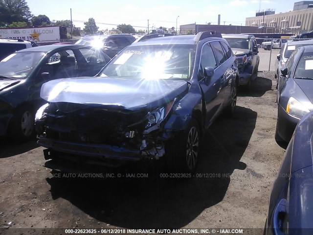 4S4BSENC8H3338156 - 2017 SUBARU OUTBACK 3.6R LIMITED BLUE photo 2