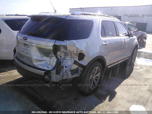 1FM5K7F82JGA05467 - 2018 FORD EXPLORER LIMITED Silber Foto 4