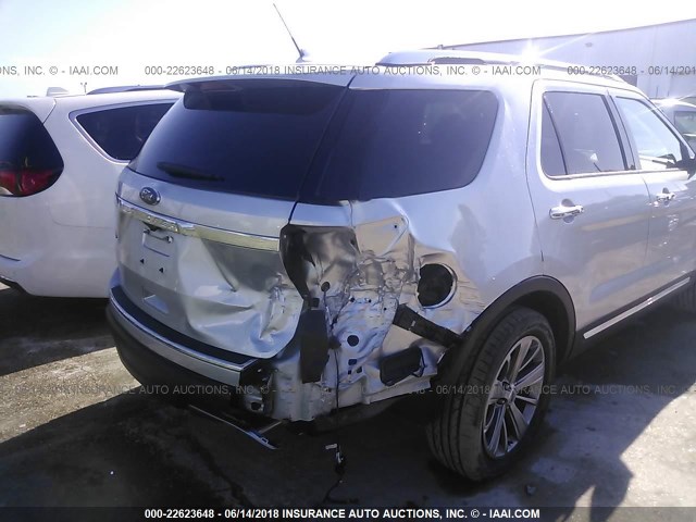 1FM5K7F82JGA05467 - 2018 FORD EXPLORER LIMITED Silber Foto 6