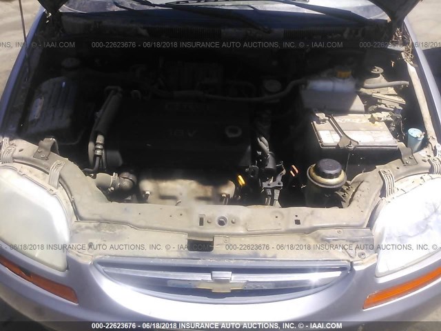 KL1TD66618B117898 - 2008 CHEVROLET AVEO LS GRAY photo 10